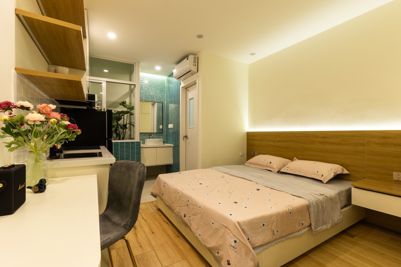 Chính chủ cho thuê căn hộ ở Ba Đình được thiết kế tối giản, hiện đại.